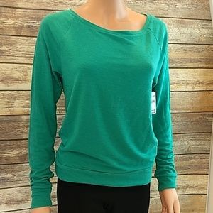 Abbot + Main Green Long Sleeve Top NWT